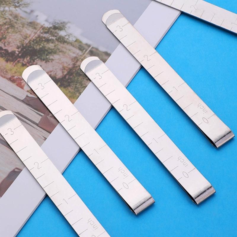 2/5/10 Stück 3 Zoll Nähklammer Edelstahl Saumklammern Metall Crimpklemme Stoff Nähen Messlineal zum Säumen