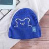 Warm Autumn Skullies Embroidered Bear Winter Women Beanies Wool Hat Korean Style Caps Knitted Hat