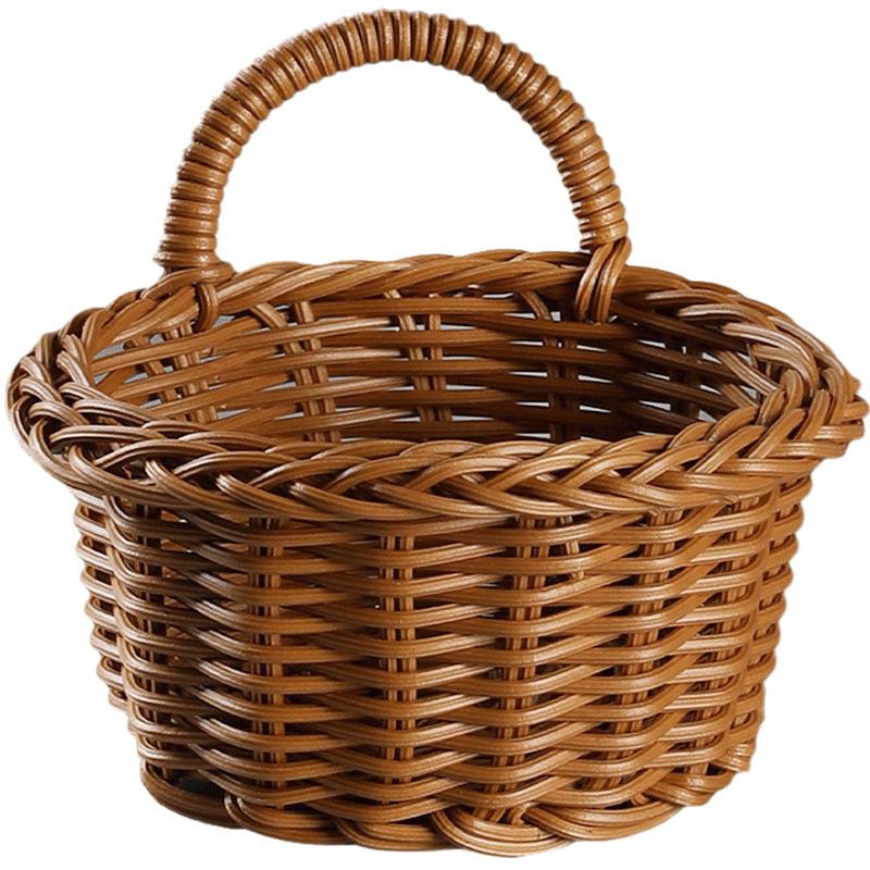 

Настенная подвесная корзина в стиле бохо, плетеная вручную, подвесные корзины для хранения, кухонный ящик для хранения имбиря, чеснока, зеленого лука, яиц, фруктов 1PCS