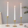 Candle Holder | Vintage Modern Gold Candlestick for Table, Mantel & Wedding Decor
