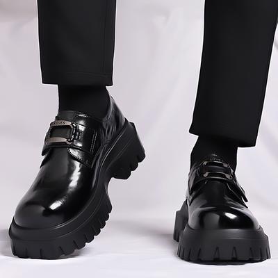 Derby Business Men's Leather Shoes Retro British Style Design Party Daily Office Thick Soled Hot Selling Shoes New