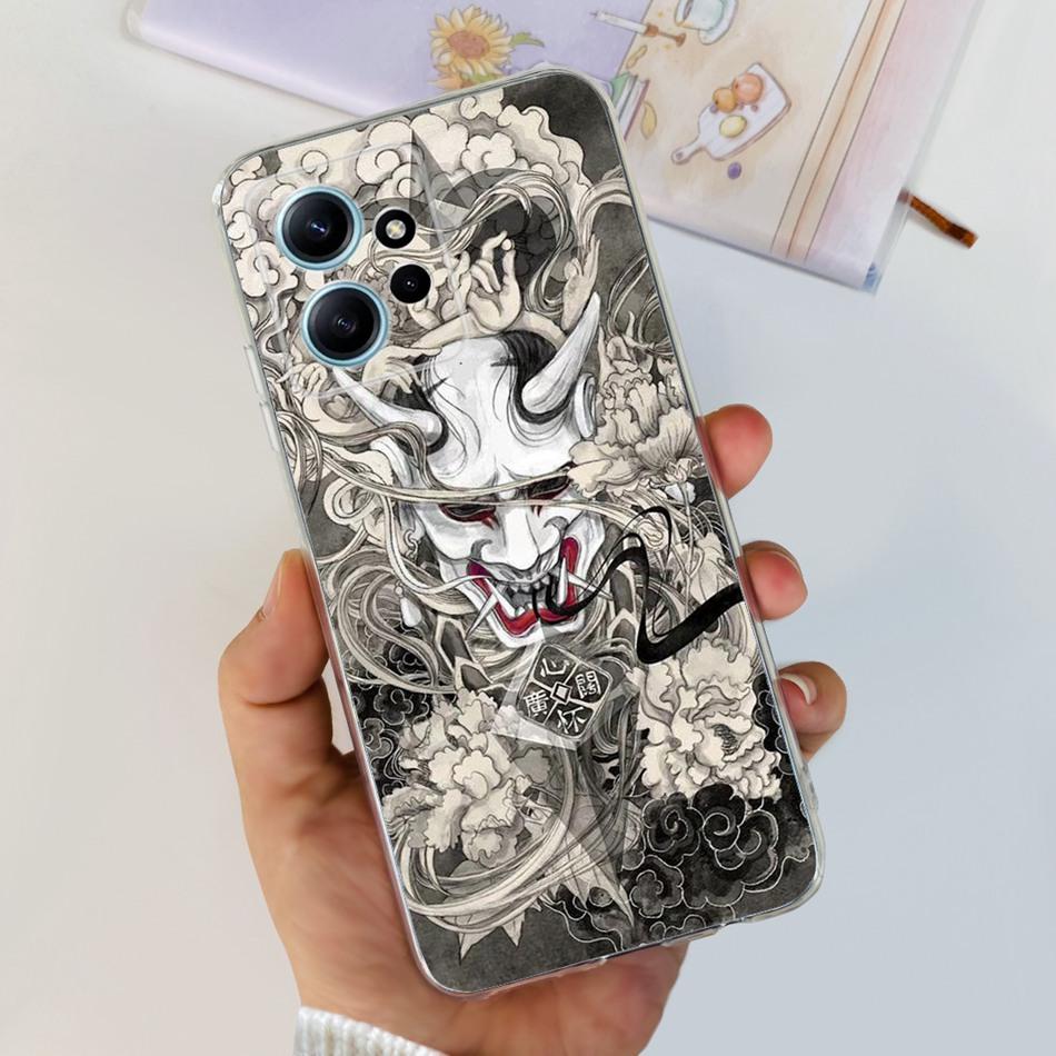 For Xiaomi Redmi Note 12 Case Redmi Note12 4G Global Cute Painted Soft Silicone TPU Phone Back Cover Bumper