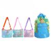 Kids Toy Storage Bag Quick-Dry Mesh Beach Shoulder Bag for Travel & Outdoor Play Breathable Lightweight Beach Bag