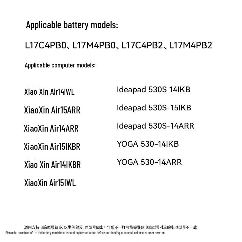 llano Laptop Battery for Lenovo Xiaoxin Air 14/15 & Yoga 530-14IKB