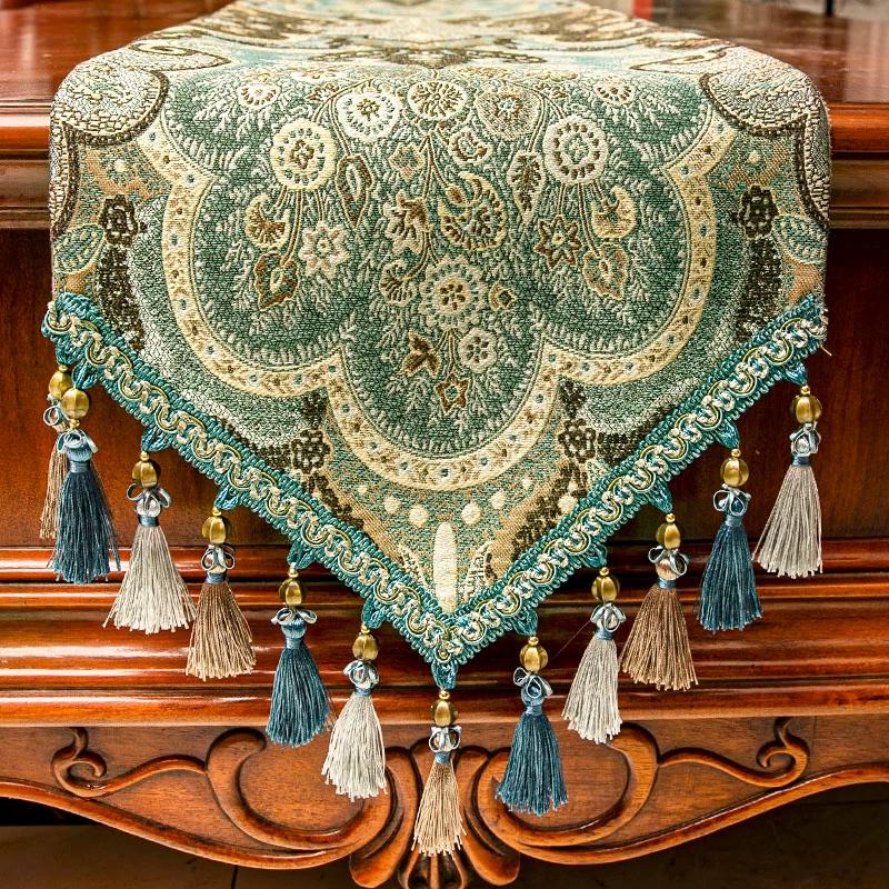 New Vintage Luxury Table Flag Hot Selling Rural Style Living Room Tablecloth European High-end Dustproof Coffee Table Towel TV Cabinet Cover