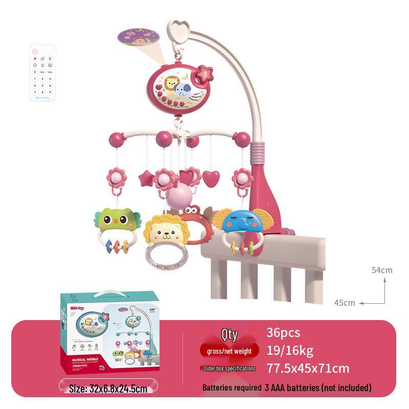 Multifunctional Rotating Music Crib Mobile – Soothing Toy for Newborns