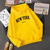 Sudadera con capucha para hombre y mujer, diseño de ciudad de Nueva York, EE. UU., con letras estampadas, estilo Harajuku, informal, holgada, ropa deportiva