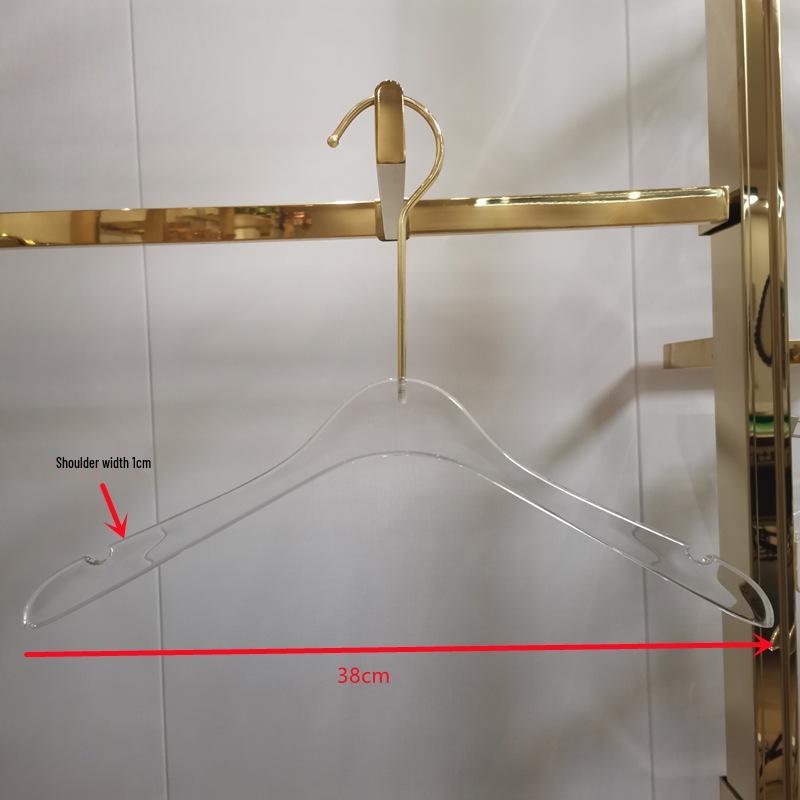 Transparent Acrylic Children s Clothes Hanger with Customizable Logo Option