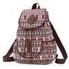 1Pc New Ethnic Style Multi-pocket Backpack Female Mori Foreign Style Large Capacity Canvas Schoolbag Casual Outdoor Small Backpack