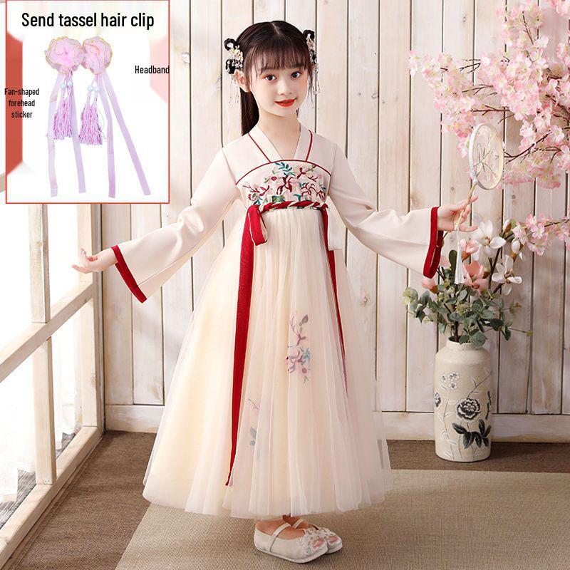 Vestito Principessa Hanfu Bambina Y - Gonna Stile Antico Primavera/Autunno 2024