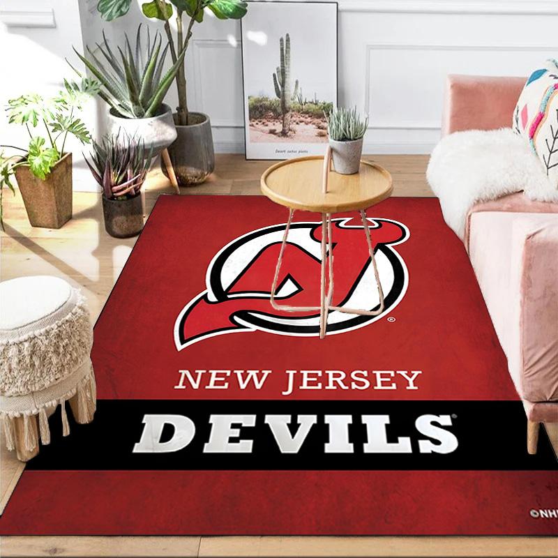 Jersey Devils Logo Area Rug Suitable for Indoor And Outdoor,Carpets for Kitchens, Homes, Offices, Living Rooms,Home Decor,Christmas Gift