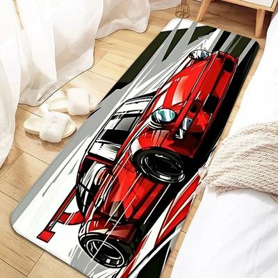 Cool Racing Carpet Non-Slip Soft Bedroom Bedside Rugs Window Blankets Corridor Aisle Floor Mats Home Decoration Rugs for Bedroom