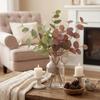 Plastic Fake Plants Background Flower Silk Eucalyptus Leaf Artificial Eucalyptus  Home Decoration