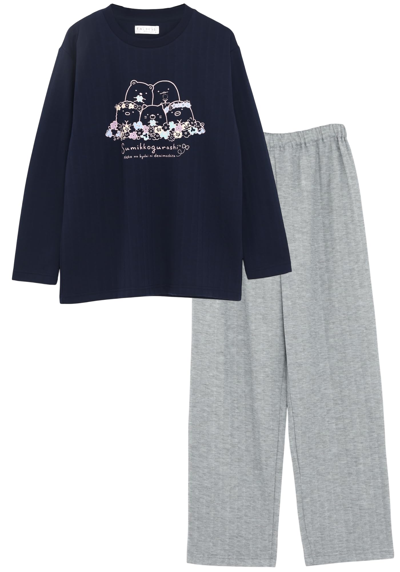 

Женская стеганая пижама Kaituck Family Sumikkogurashi, с длинными рукавами, розовая и темно-синяя, размеры M и L (М, ВМС)