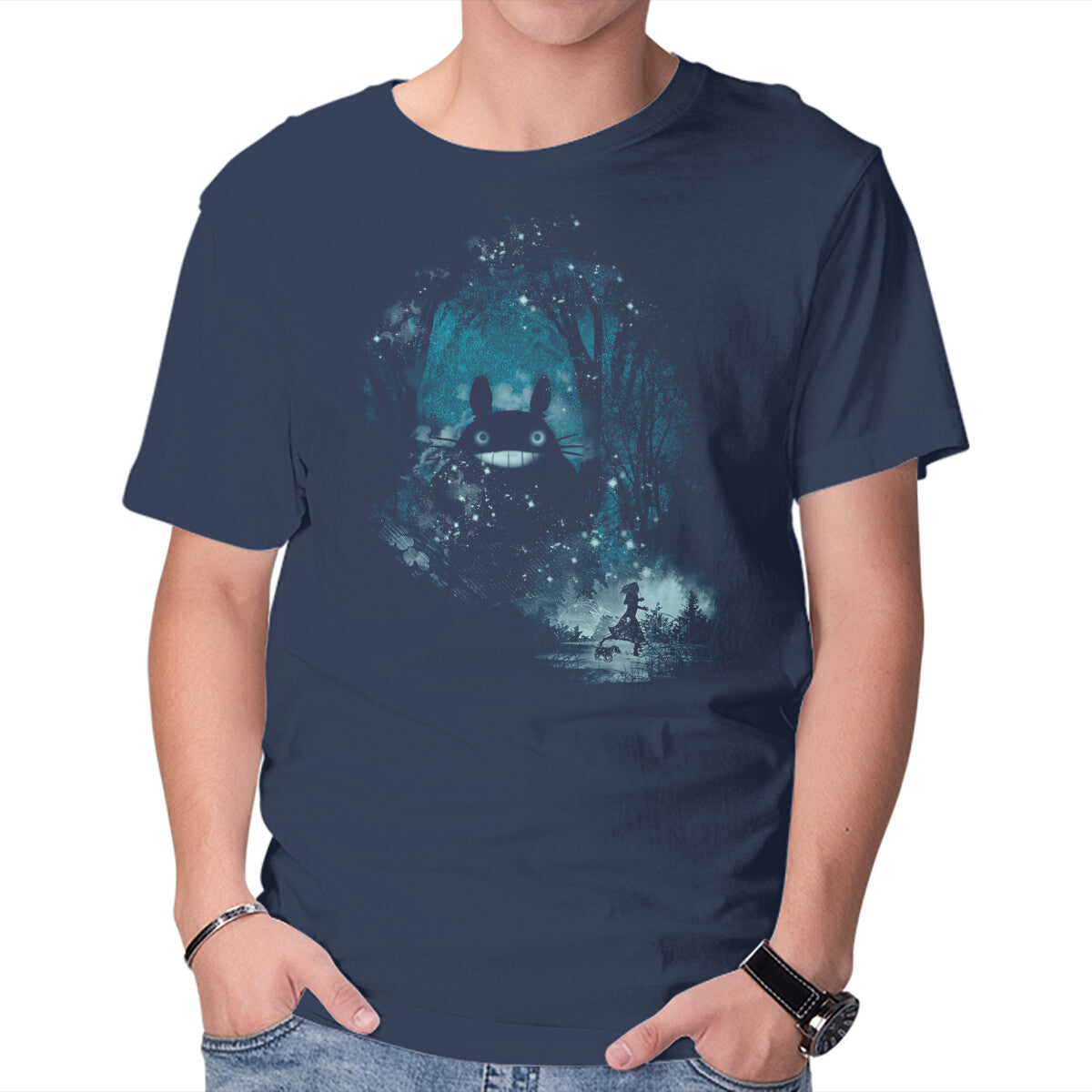 Unisex Crew Neck T-Shirt The Big Friend Graphic Short Sleeve Casual Tee M