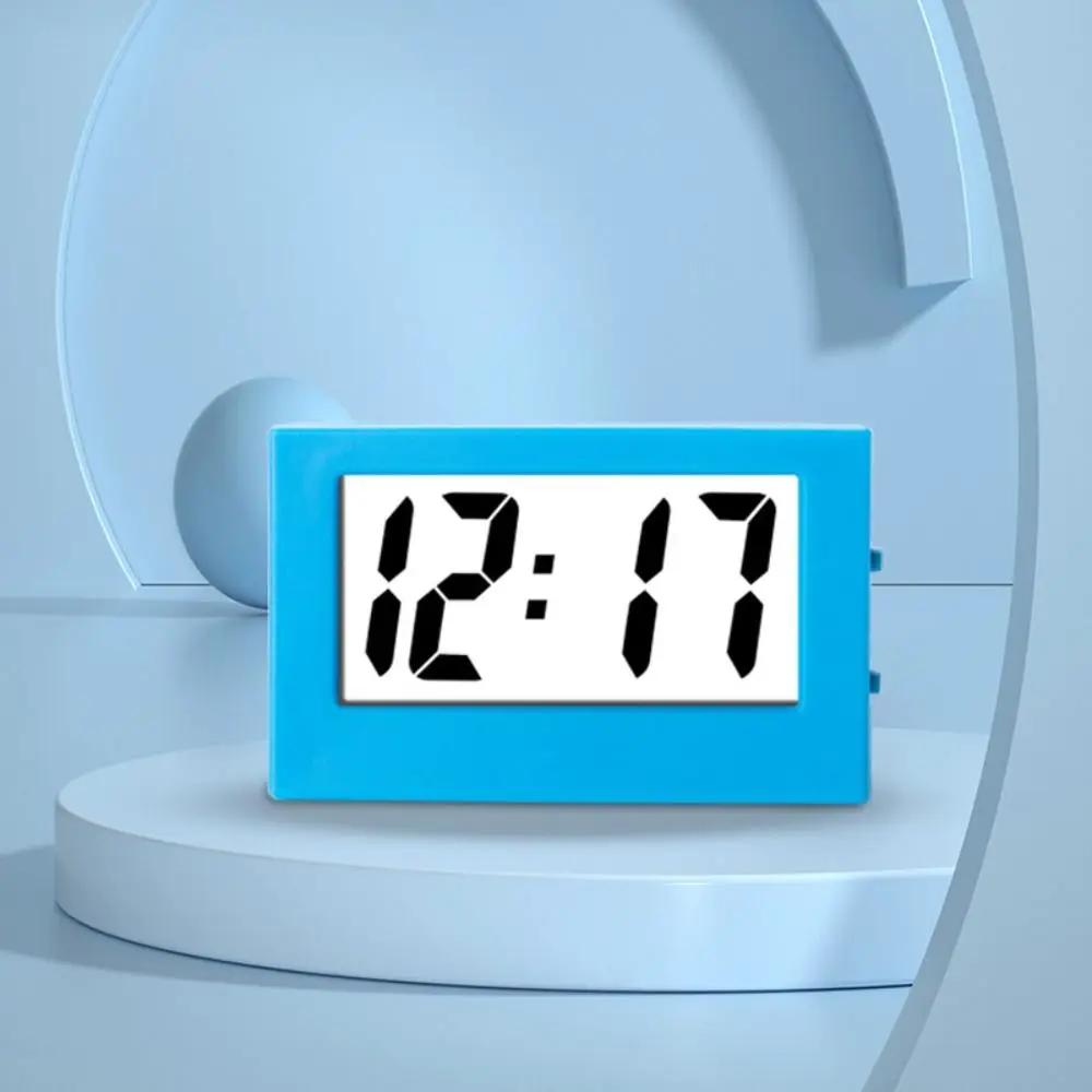 Durable Small Mini Triangle Clock ABS Mute Desk Digital Clock Electronic Simple Office