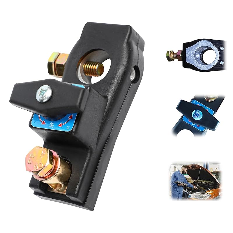 Battery Disconnect Switch,Smart Car Battery Disconnect Switches, Heavy Duty Battery Isolator Switches,Quick Disconnect Battery Shut Off 12V 24V 1