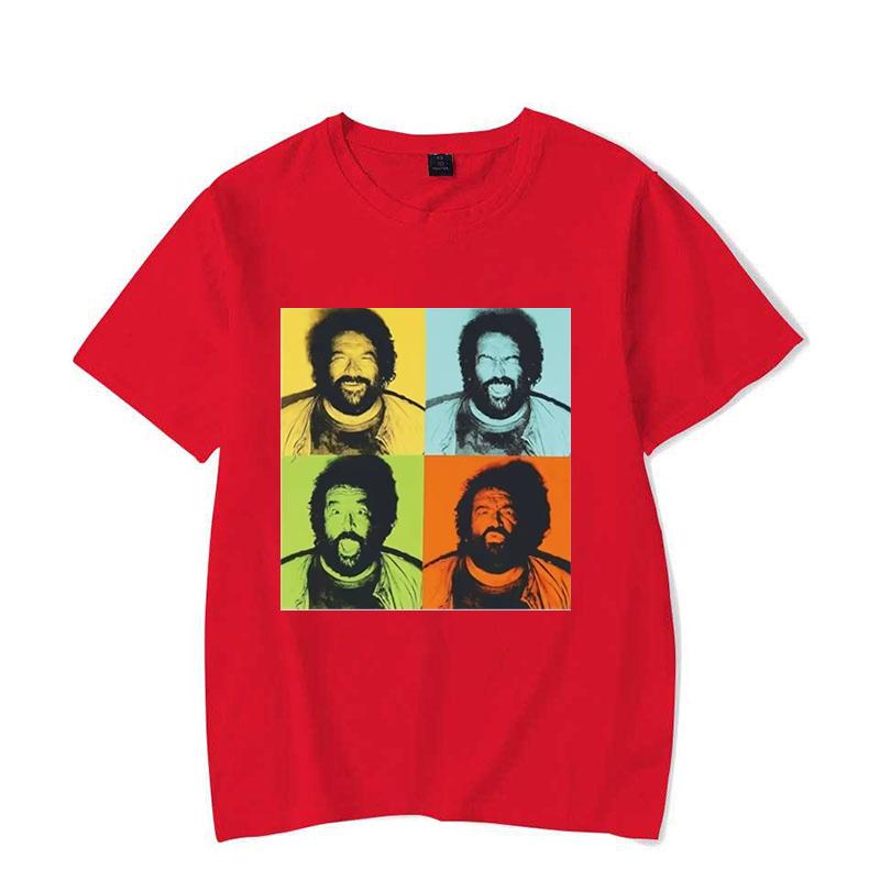 Bud Spencer Camiseta Pop Art T-skjorte for menn/kvinner Herre T-skjorte kortermet trykk Uformell Breaking Bad Print T-skjorte for menn