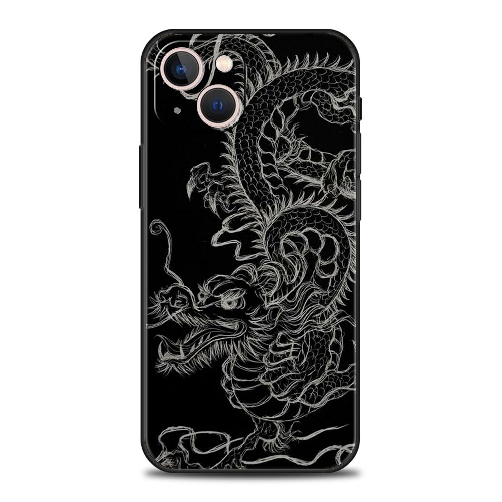 

Чехол для телефона Дракон для iPhone 16 15 14 13 12 11 Pro Max XR XS Max 7 8 Plus Ударопрочный Силиконовый Мягкий Чехол Coque Capas Сумка iPhone 14Pro Max