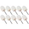 10pcs 0.6in Wool Grinding Head Portable Polishing Buffing Tools for Jewelry Jades Metal Glass