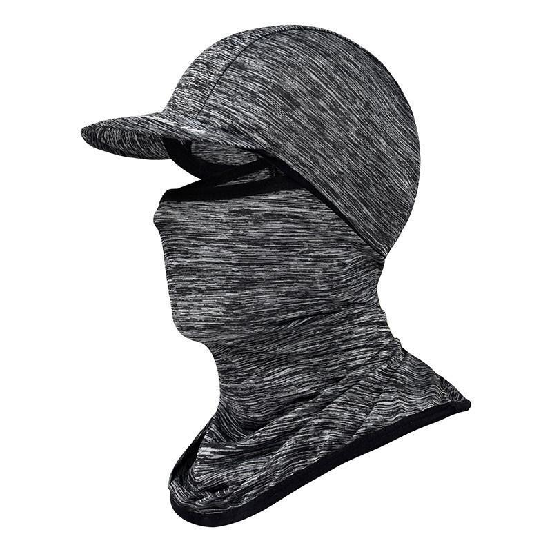 

Summer Sun Protection Face Mask & Cap - Breathable, Sweat-Absorbent, Ice Silk Headwear for Outdoor Sports & Cycling One Size