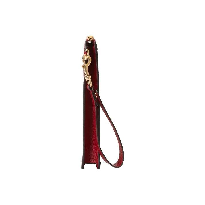 Gucci X Doraemon Collaboration Monogram Logo Canvas & Leather Clutch Unisex Style Ebony/Red