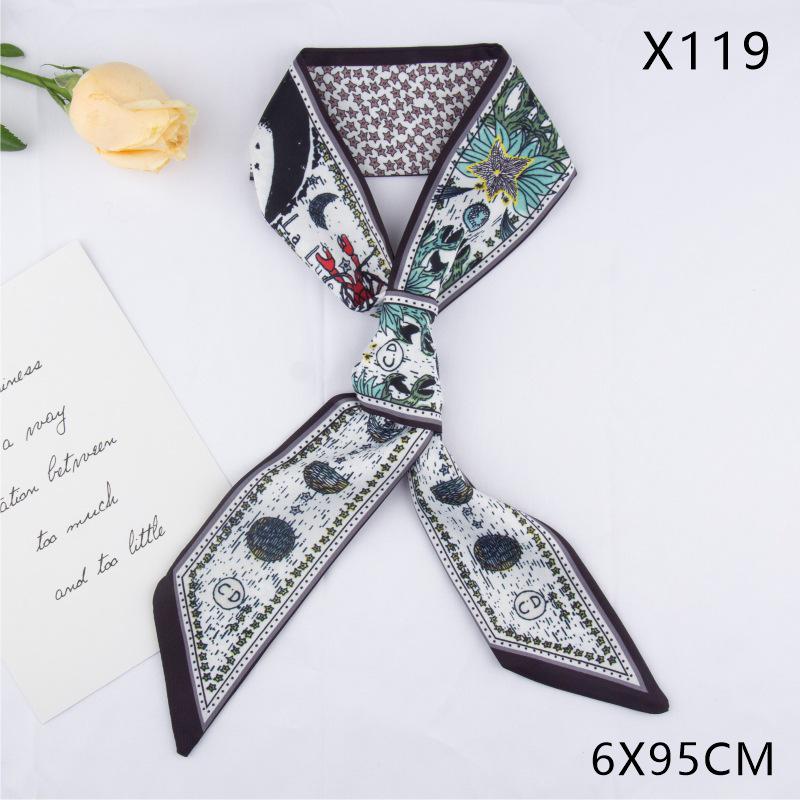 Versatile Vintage Silk Scarf: Hair Tie, Headband, Bag Accessory