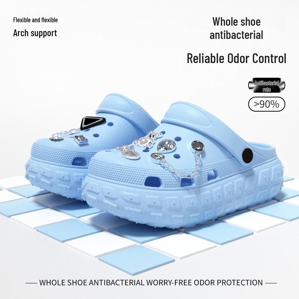 Women's Platform Clog Sandals: Non-Slip, Breathable, Wear-Resistant for Home & Beach