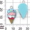 12-Color Resin Ice Cream Cone Charms for DIY Jewelry