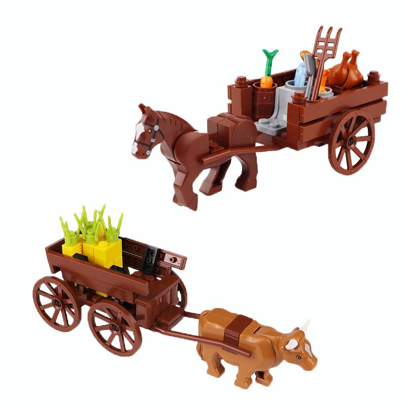 

Средневековый военный замок рыцарь строительные блоки черный белый боевой конь оружие кирпичи вид улицы совместимые фигурки игрушки