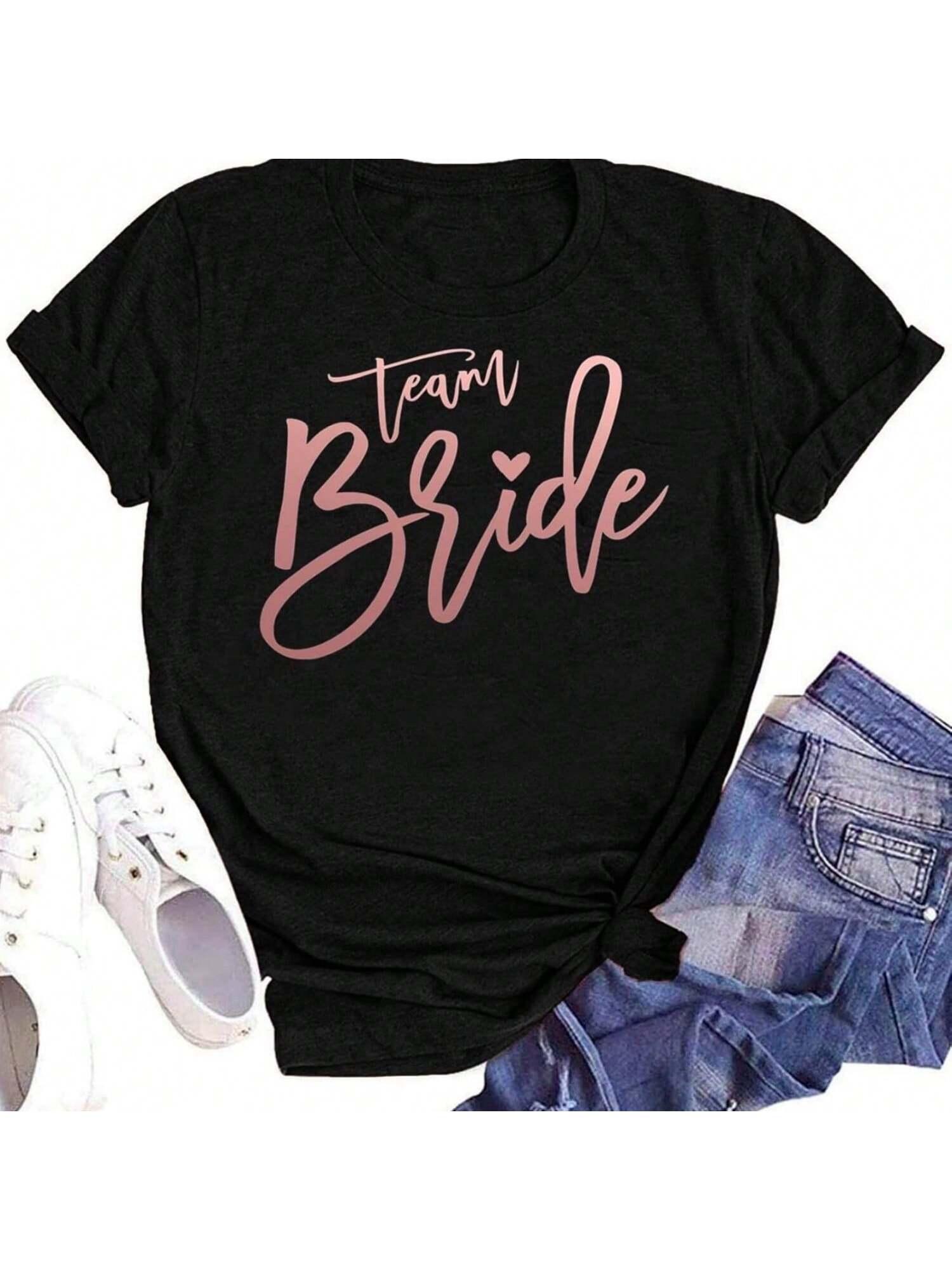 Bride Shirts For Women Bride Team Tshirt Short Sleeve Bachelorette Party Wedding Bridesmaids Squad Tee Tops S разноцветный