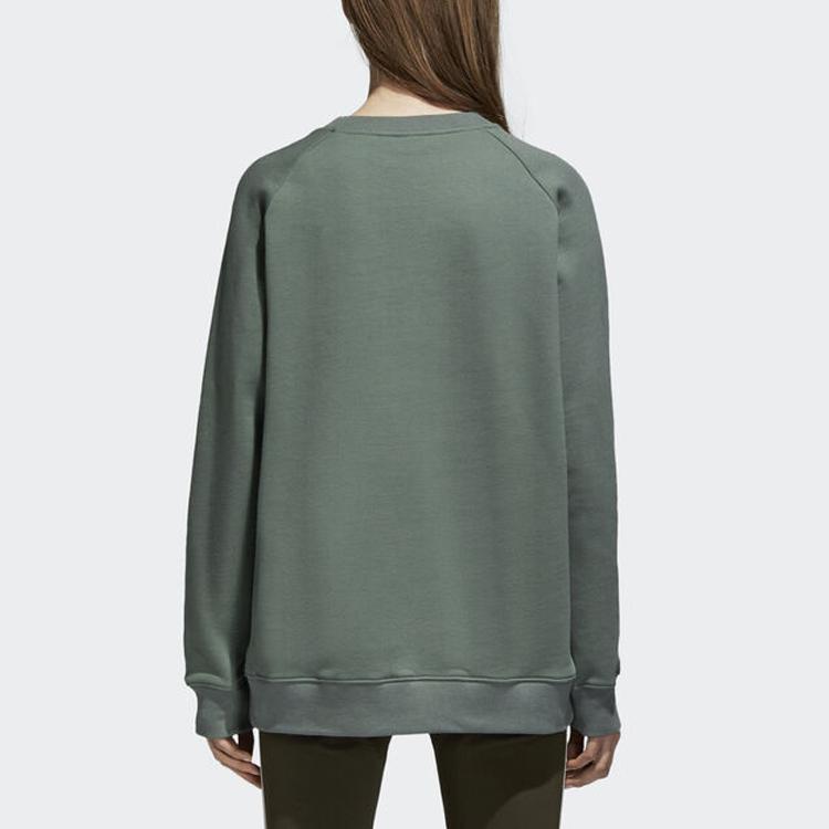 Adidas Originals Sweatshirts Women's Green Crew Neck Moderate Regular DH3128