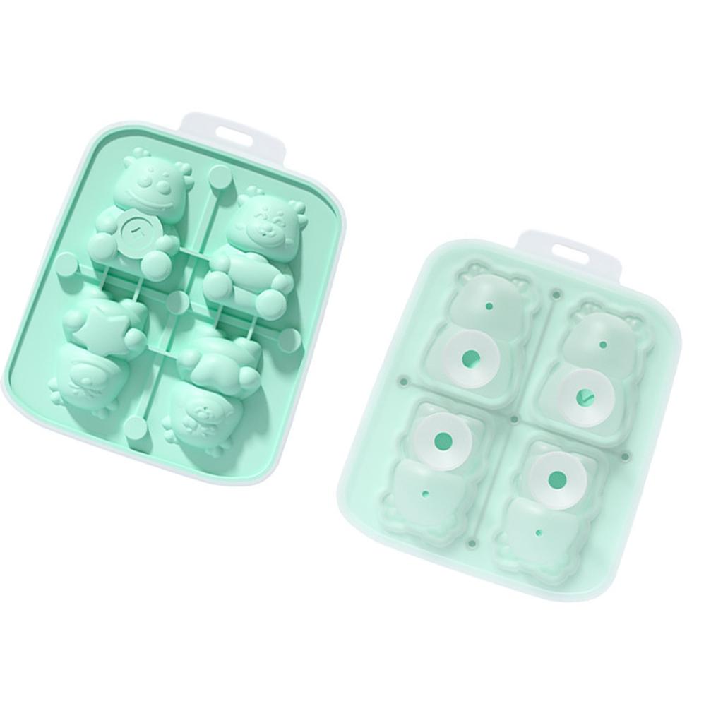 Easy Release Ice Cube Mold Little Dragon Shape Ice Cube Tray Flexible Silicone Ice Maker for Cocktails Teas Coffee