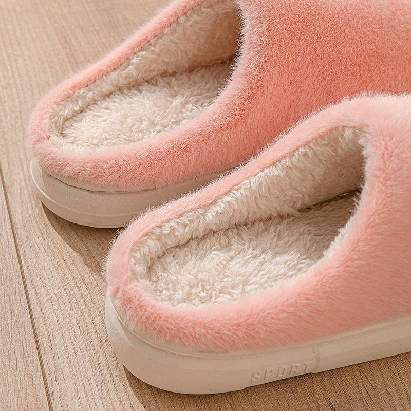 Cotton slippers autumn and winter new velvet home indoor floor mop thick-soled non-slip shoes warm cotton mop