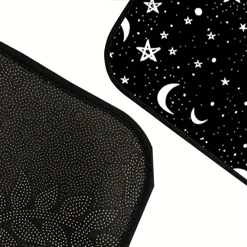 4pcs Universal Star And Moon Printed Car Floor Mats, Non-Slip Automotive Accessories, Women Decoration, for Van