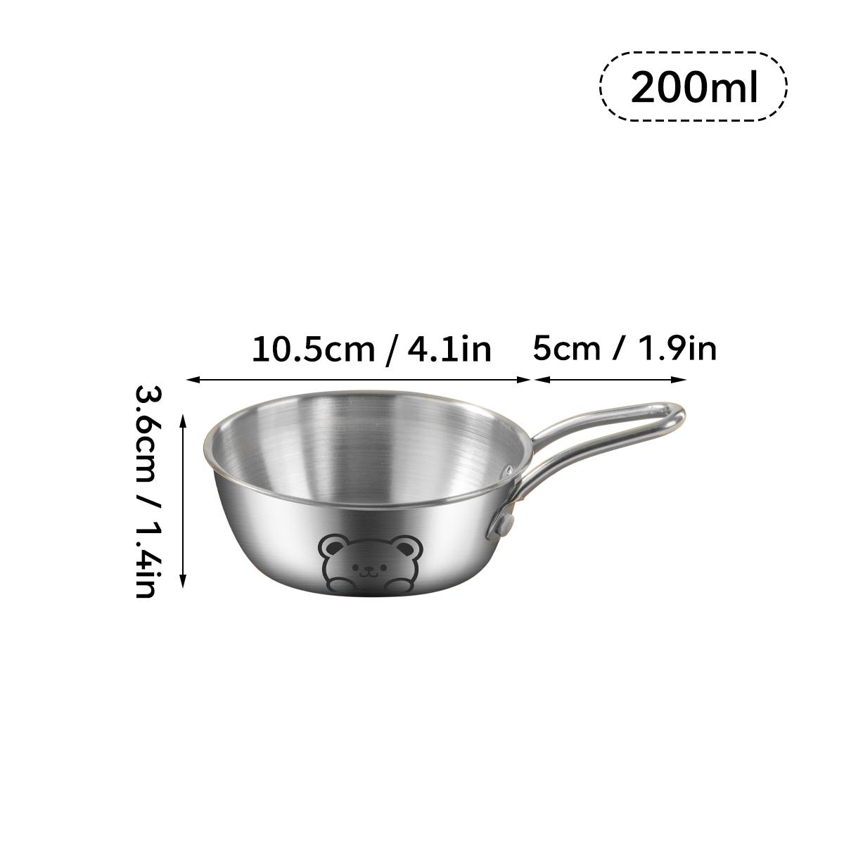 

WORTHBUY Миска для рамена в корейском стиле, миска для лапши из нержавеющей стали, многоцелевая миска для закусок, фруктов, салата, подходит для индукционной плиты, нагреваемая