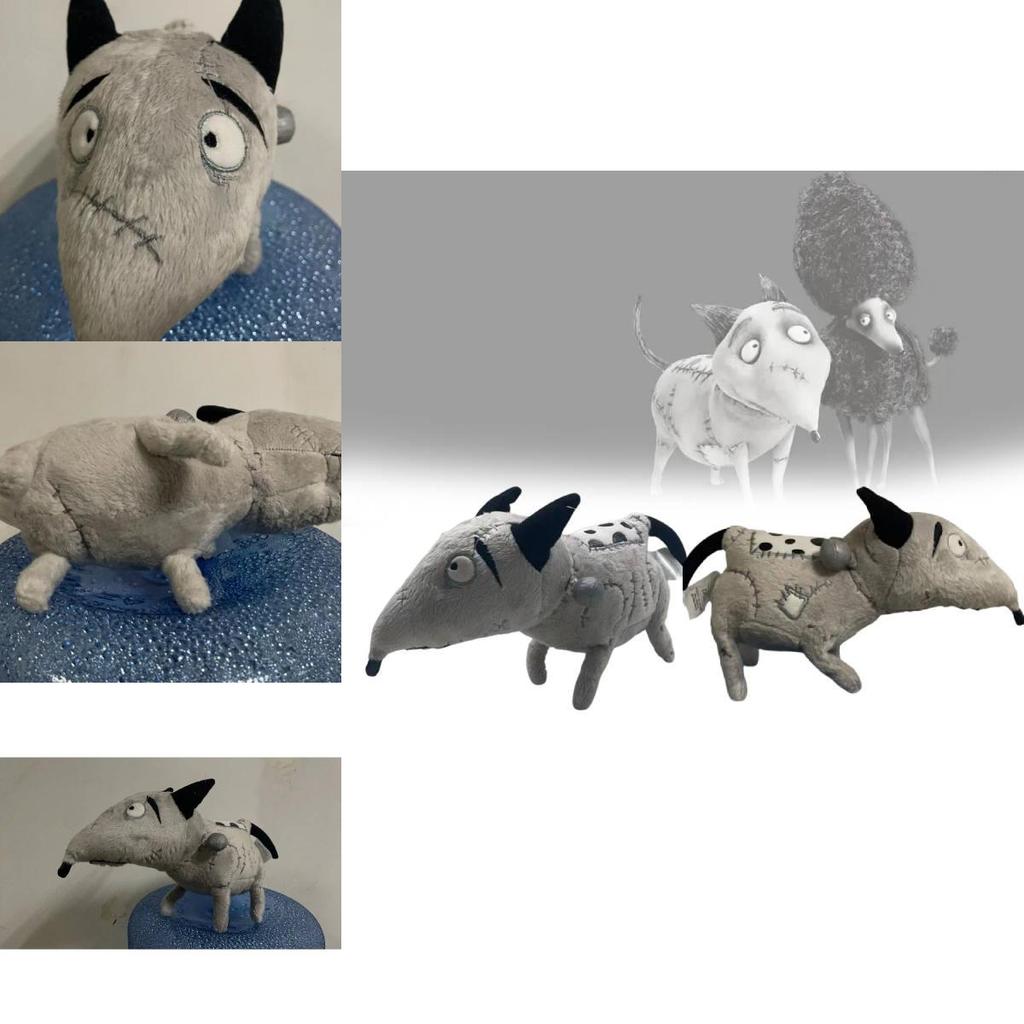 Charming Grey Frankenweenie Mouse Plush Figure With Cozy Pp Cotton For Cuddly Comfort