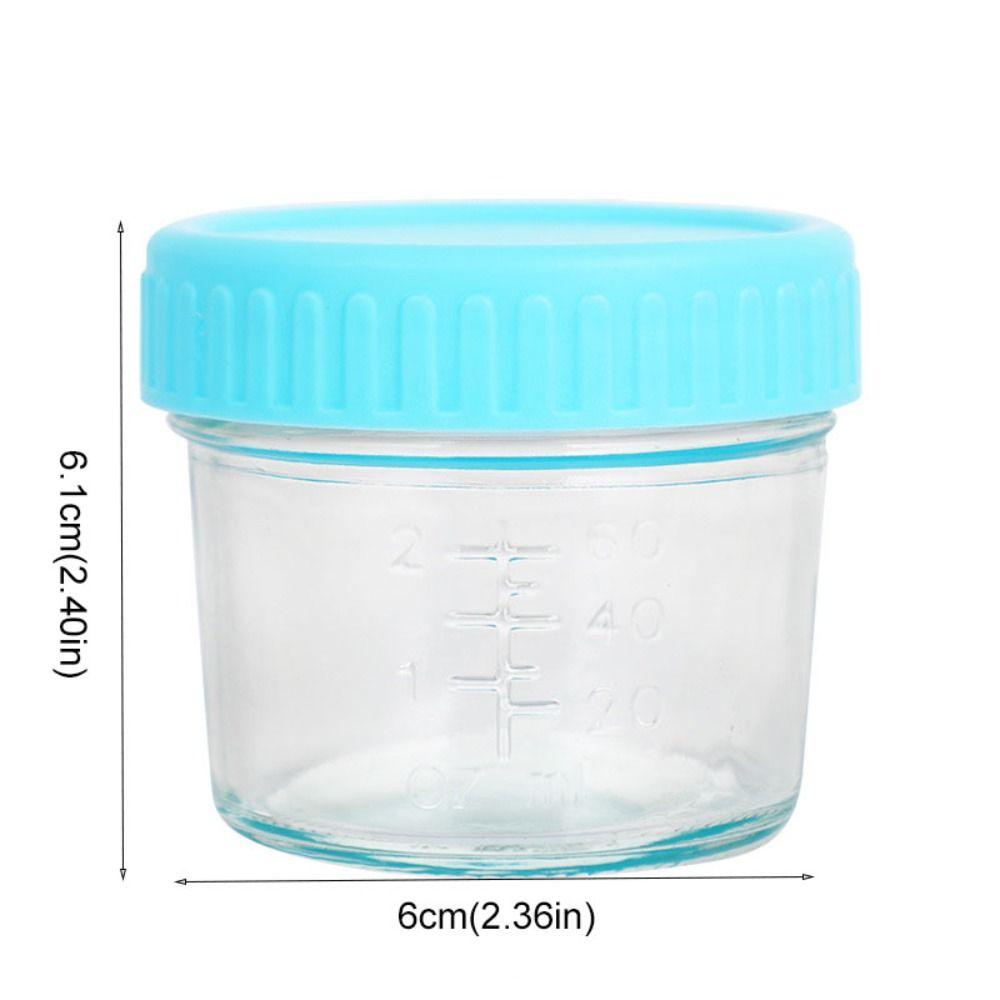 6pcs with Scale Baby Food Jar Reusable Salad Dressing Container Dipping Sauce Cup  Jam