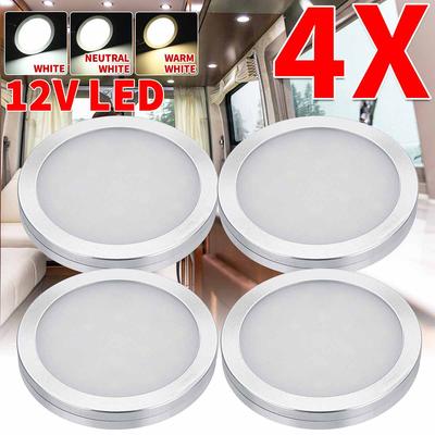 4 יחידות 12V LED מנורת תקרת רכב קמפינג מנורת קריאה מנורת קריאה סירה קרוואן קרוואן קרוואן פנים מנורת פנים רכב אורות 18LED