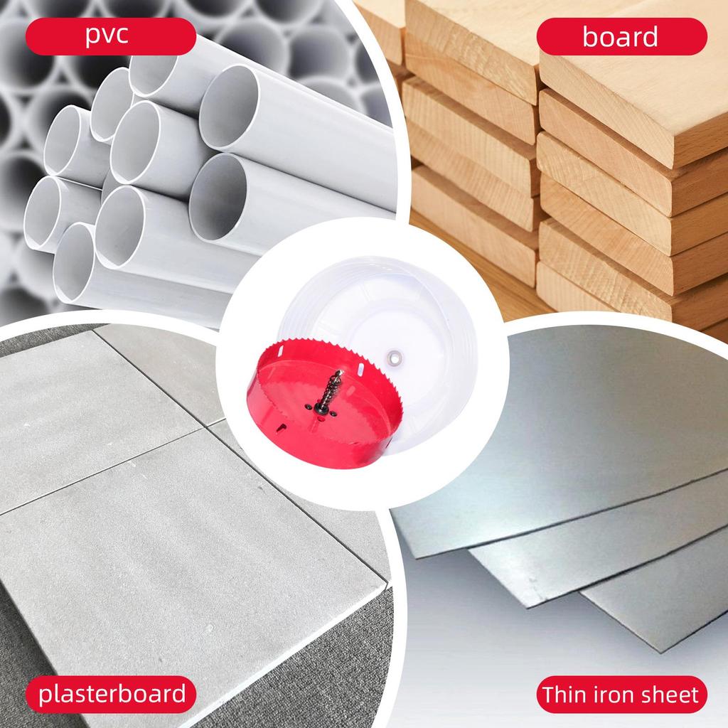 Hole Saw Dust Collector Cutter Circle Drill Bit For Holes For Drilling Wood Ceiling Drywall Plaster Fiberboard Household