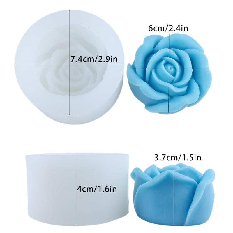 Rose Peony Flower Carnation Candle Silicone Mold Resin Epoxy Halloween Crafts DIY Ornament Jewelry Candle Making Tool