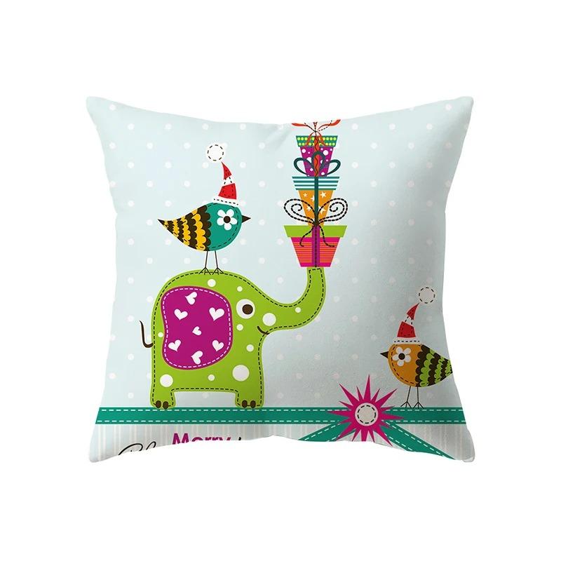 Christmas Themed Pillowcases Car Accessories Office Santa Claus Living Room Sofa Home Pillowcases