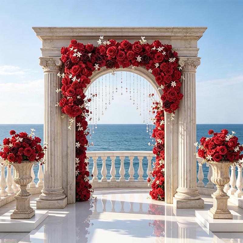 Cross-Border Floral Simulation for Wedding Arch & Event Decor