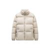 Anta Life Series Letter Print High Neck Loose Short Water Resistant Snow Shell Down Jacket Men Jacket Raw-Wood-Color 152348911-1