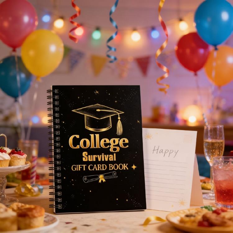 Portable Paper Card Collection Album With Multiple Slots 13x18cm Twin Coil Binding Card Holder For Graduates Students