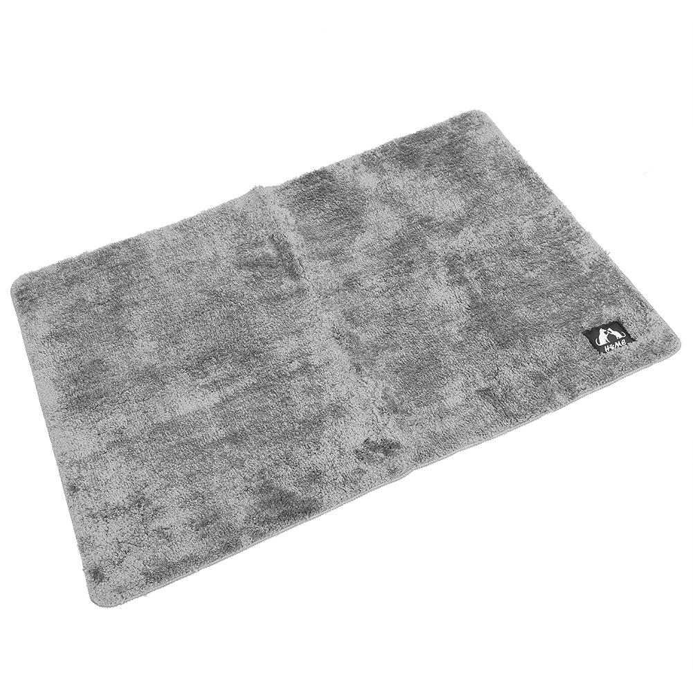 Soft Door Mat Anti Slip Absorbent Floor Rug Bedside Carpet Mat for Home Bathroom Bedroom(Gray 80x120cm)