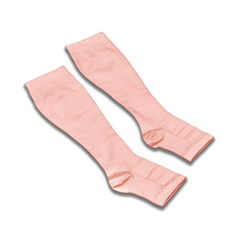 

Lila Luce pressure socks below knee socks open toe pink S