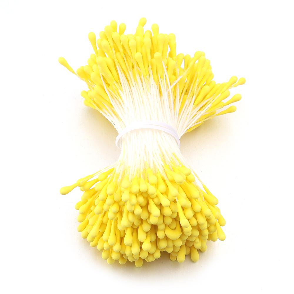 

400/800 шт. Тычинки для цветов 57 мм DIY Искусственные цветы Венок для свадебной вечеринки Домашний декор Сердцевина цветка Тычинка Цветочные аксессуары 400Pcs жёлтый