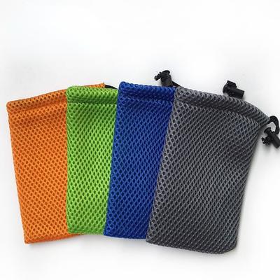 10ks Nylonová síťovina Stahovací úložný sáček 9x13cm Víceúčelový cestovní a outdoorový sáček na digitální produkty