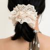 Geegee Floral Lace Hair Scrunchie - Ivory